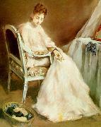 Eva Gonzales Woman in White oil painting reproduction